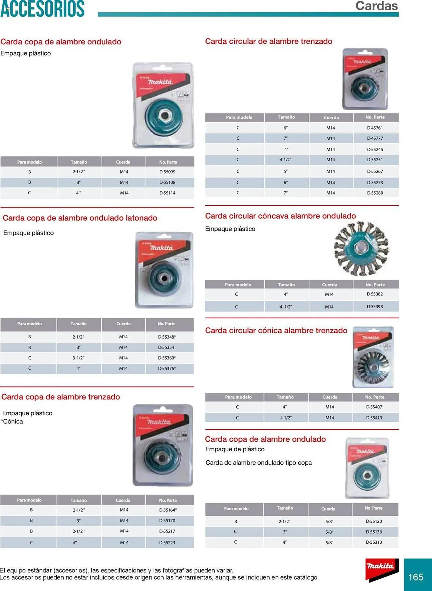 Catálogo de Catálogo Makita 8 de julio al 31 de diciembre 2025 - Pagina 165