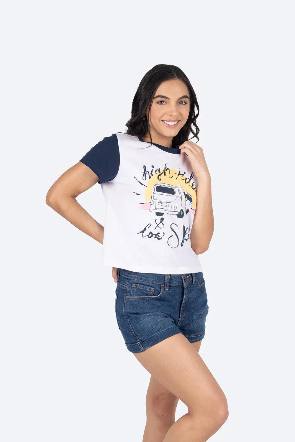 Short azul de mezclilla