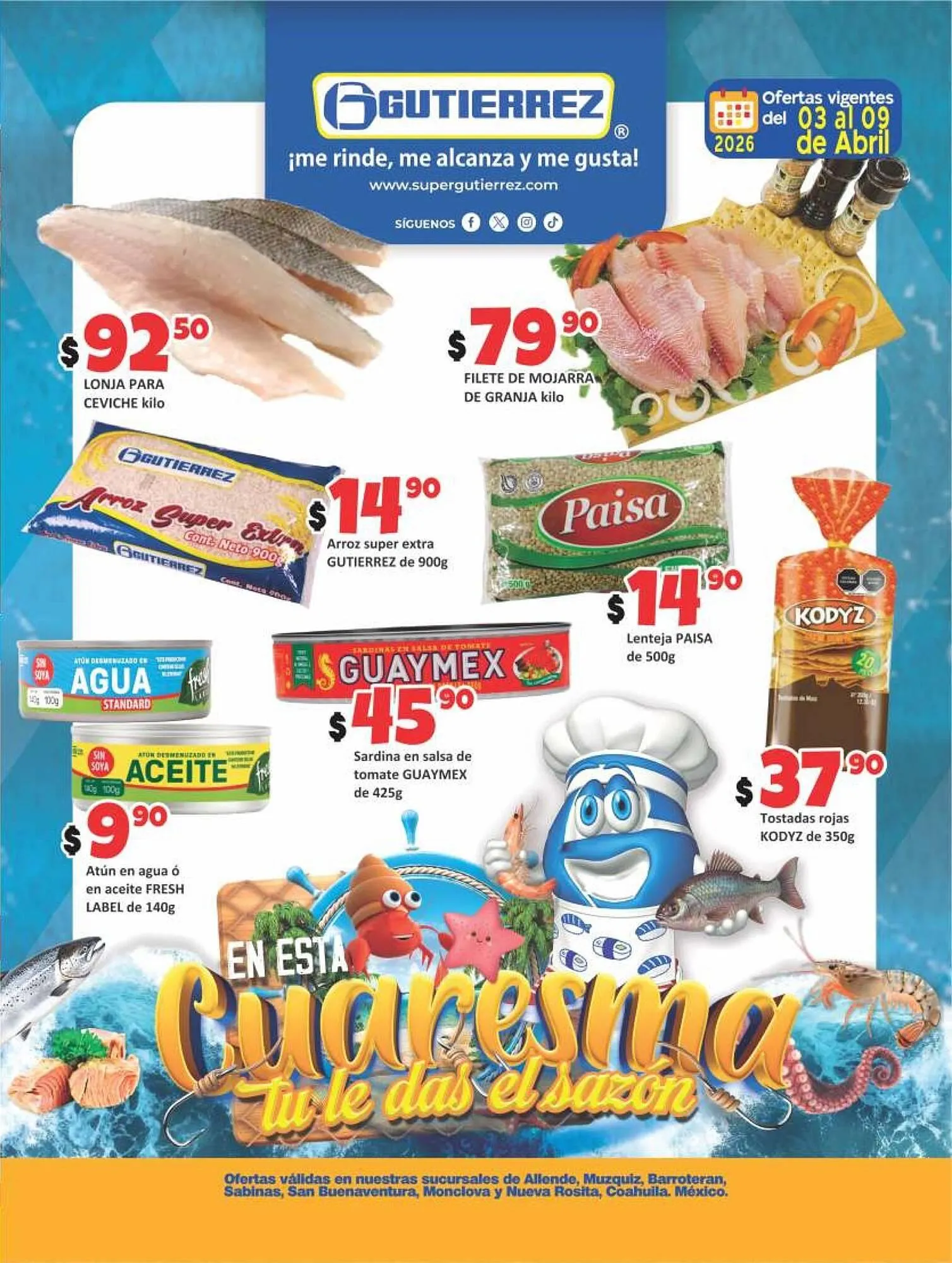 Catálogo de Folleto Super Gutiérrez 3 de abril al 9 de abril 2026 - Pagina 1