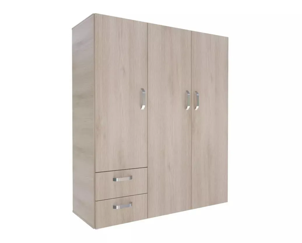 Clóset 3 puertas 2 cajones Linz cenizo