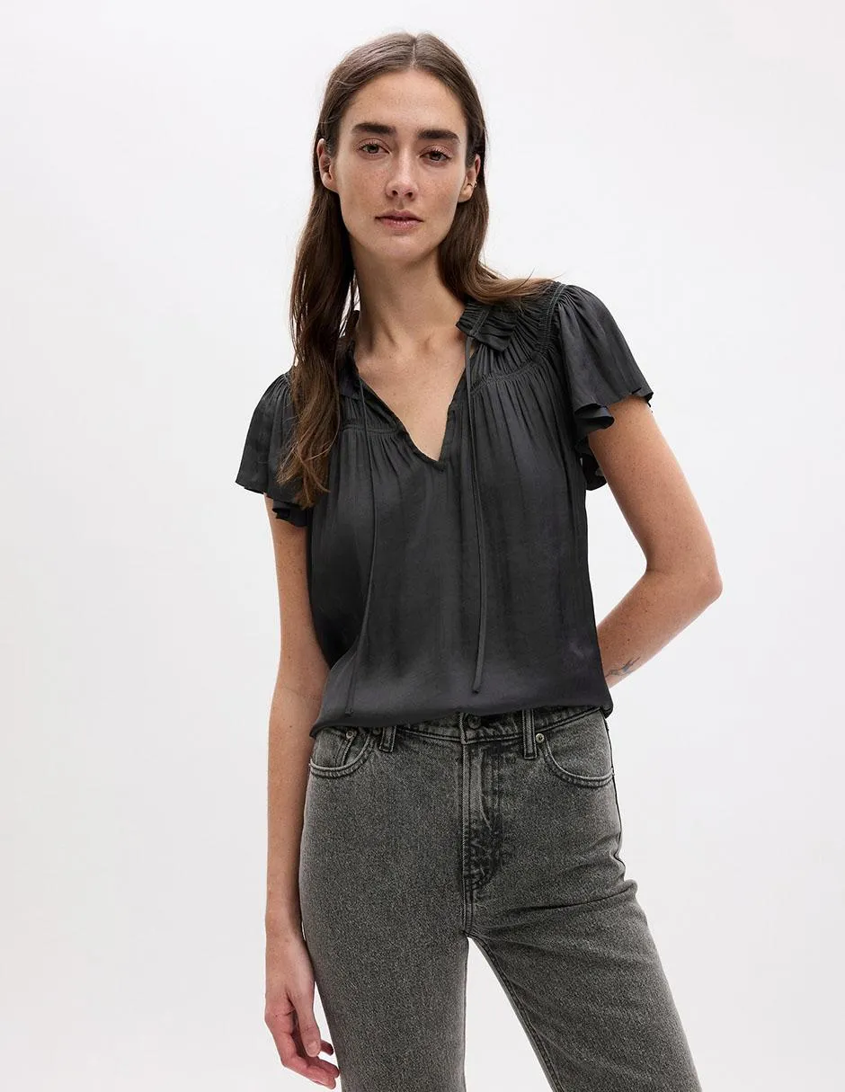 Blusa manga corta para mujer