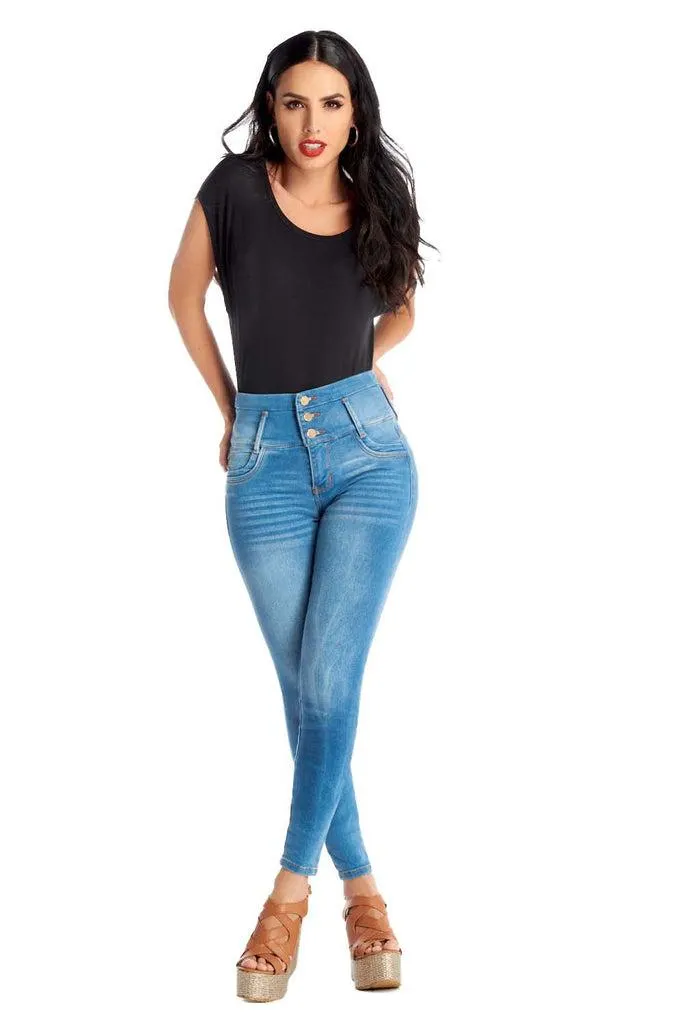 027659 Pantalǟ¶ün Azul Mezclilla Corte Colombiano