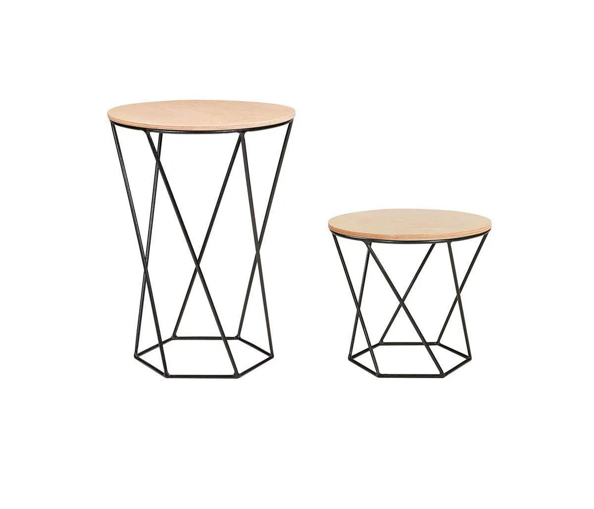 Set de 2 Mesas Hexa - Negro