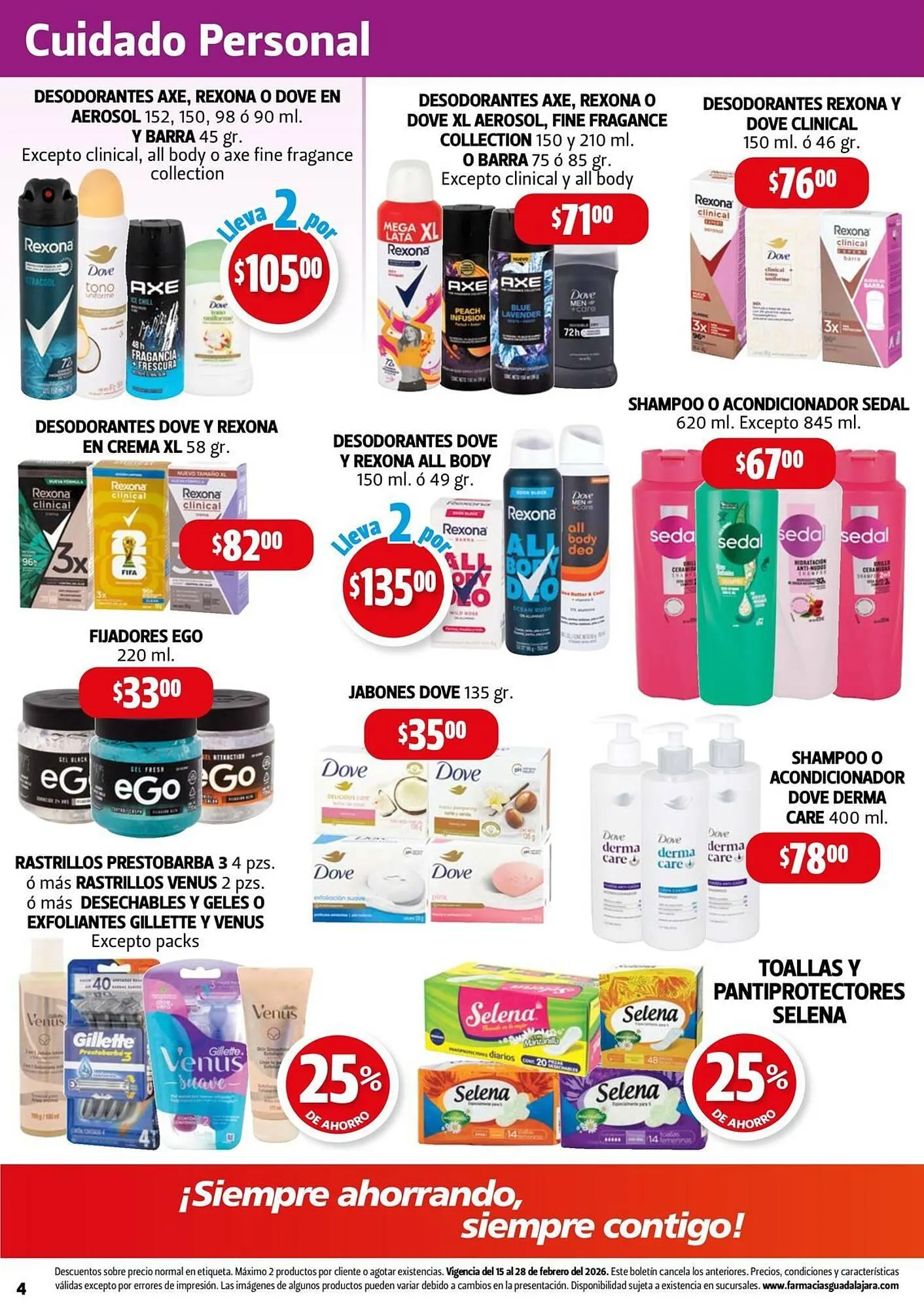 Catálogo de Folleto Farmacias Guadalajara 16 de febrero al 28 de febrero 2026 - Pagina 4