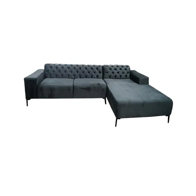 Sala modular Valentina en color gris oxford y tela valentina khloe charcoal