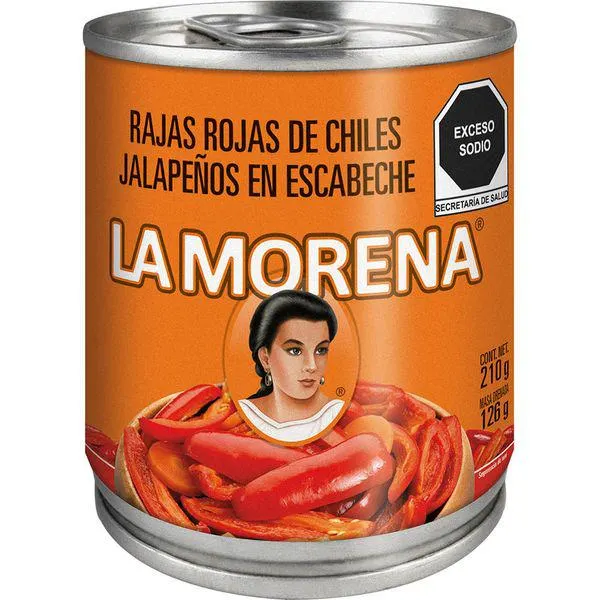 Rajas rojas La Morena 200 gr
