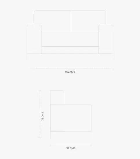 Sofá y Love Gabbana de Tela Color Taupe