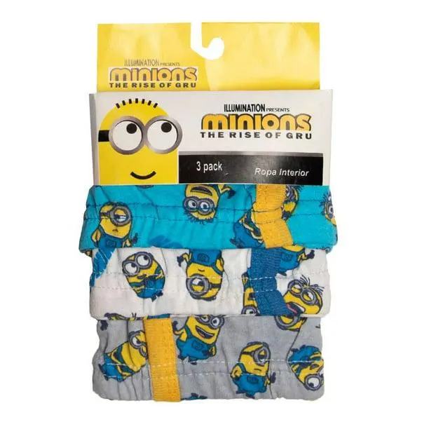 Trusa Minions DTR Niño 3X 3 Piezas