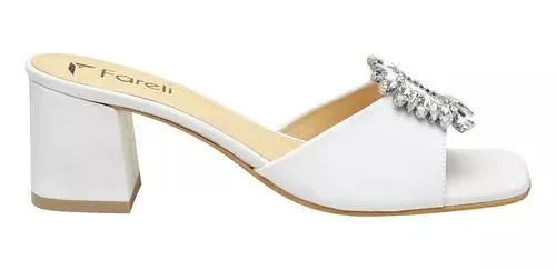 Sandalias Dama Tacón Bajito Para Mujer Havanna Negra Fareli