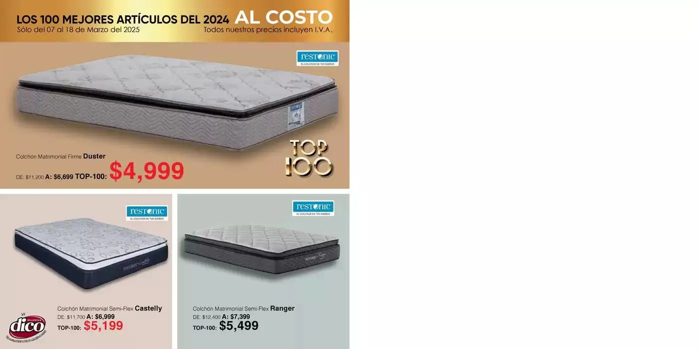 Catálogo de Muebles Dico Top 100 Centro 2025 7 de marzo al 18 de marzo 2025 - Pagina 30