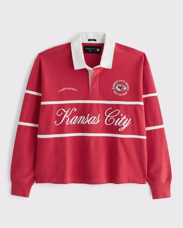 Kansas City Chiefs Cropped Rugby Polo