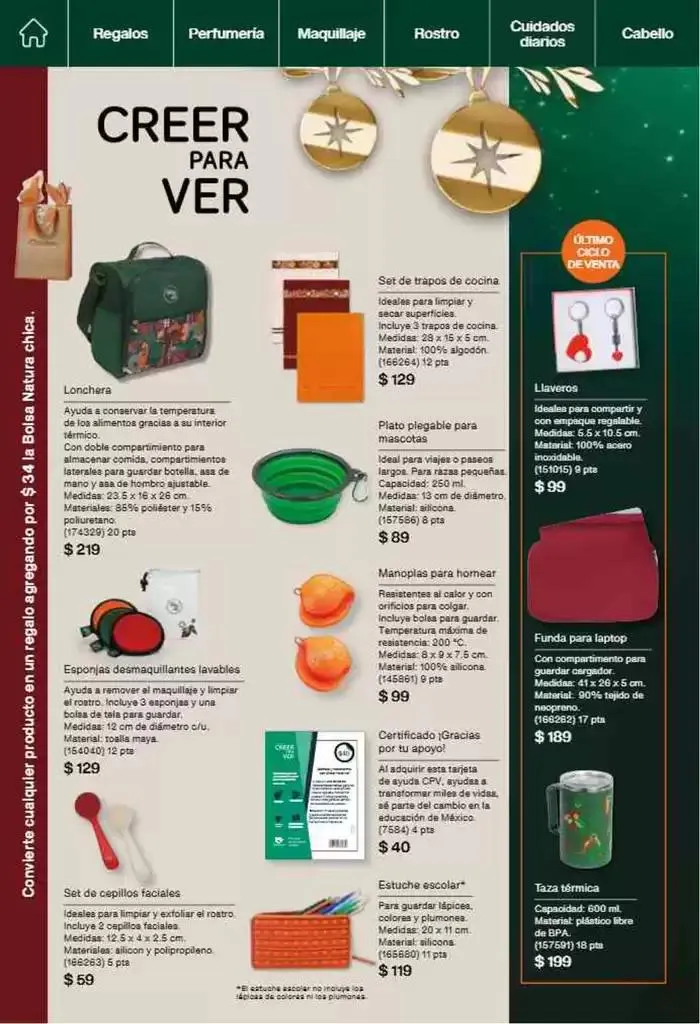 Catálogo de Revista Natura Ciclo 18 2024 8 de noviembre al 8 de diciembre 2024 - Pagina 166