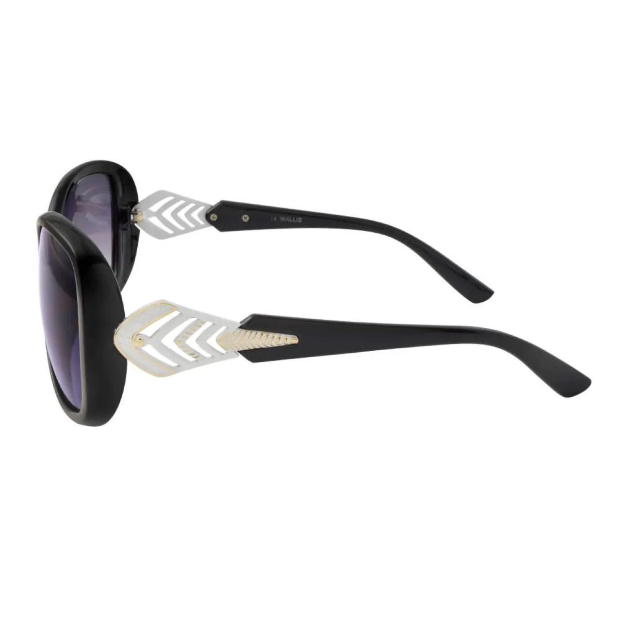 Lentes armazón negro, micas humo degradado, con estuche y paño