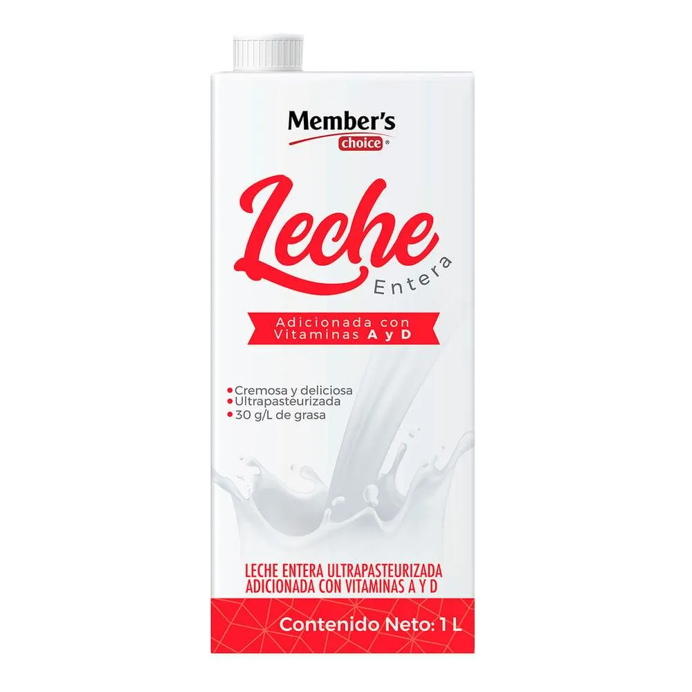 Leche UHT Entera Member's Choice 12/1 L