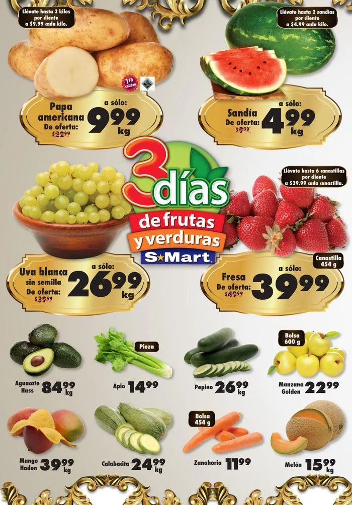 Catálogo de 3 días de frutas y verduras 17 de julio al 18 de julio 2024 - Pagina 1