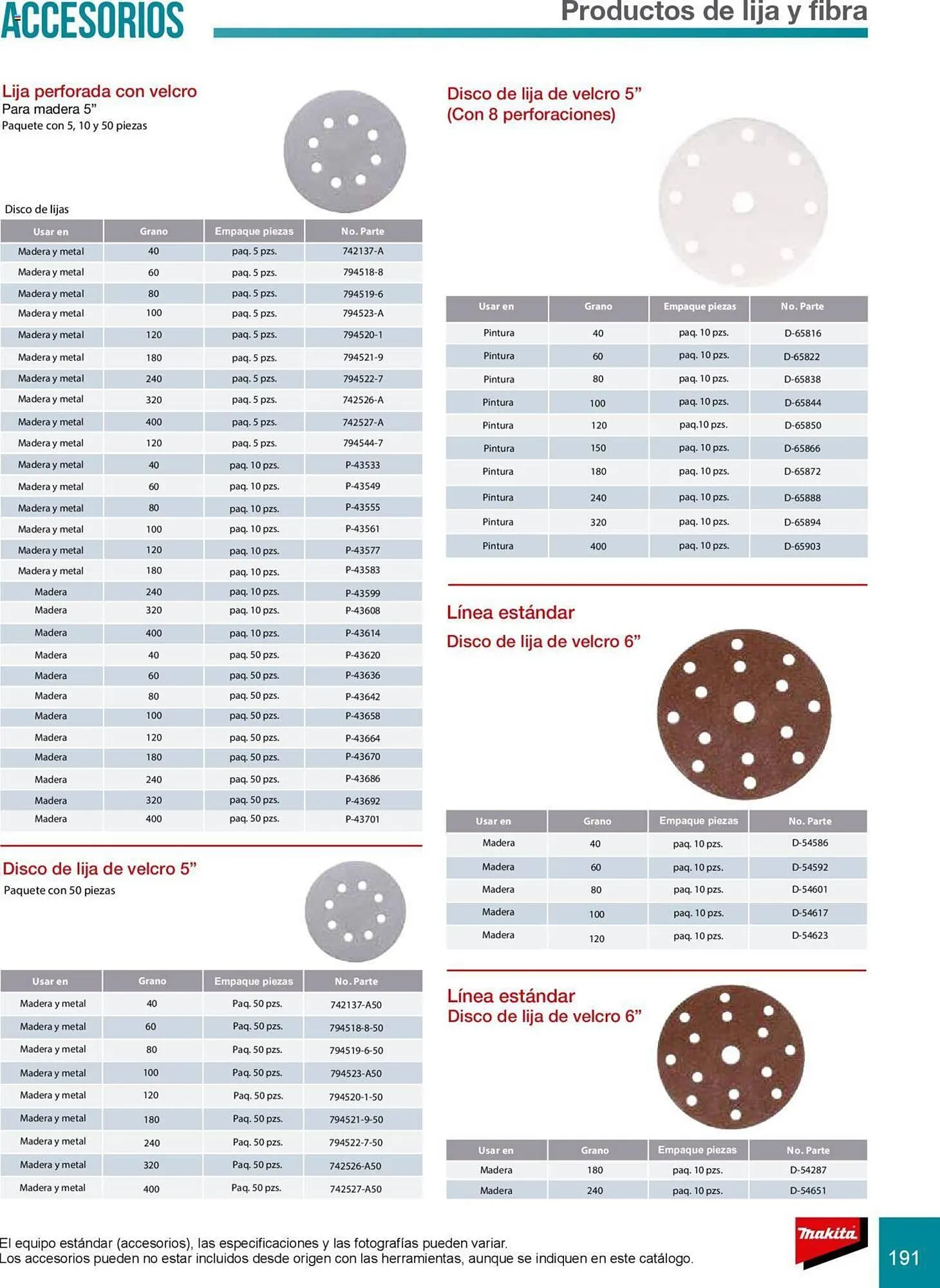 Catálogo de Catálogo Makita 8 de julio al 31 de diciembre 2025 - Pagina 191