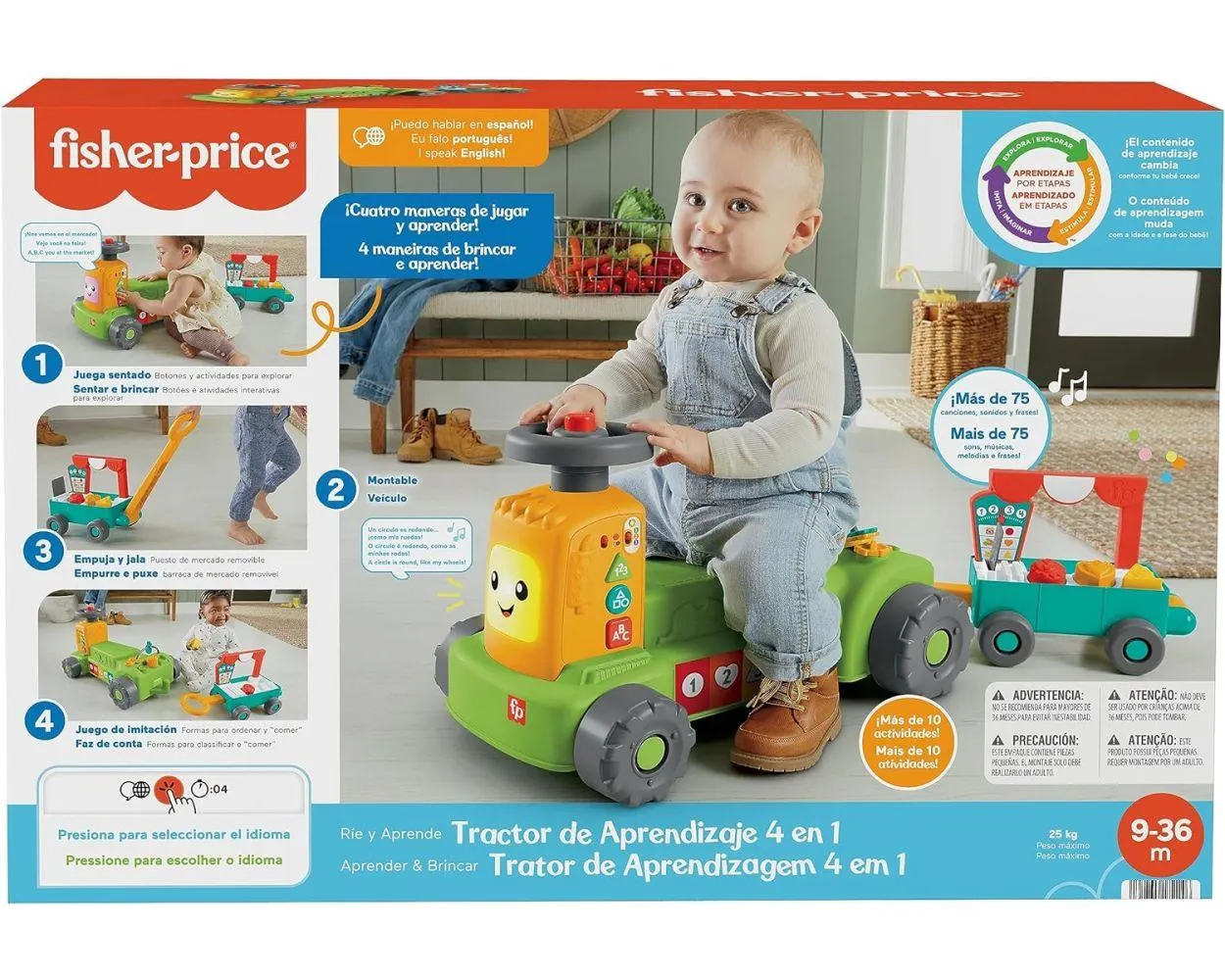 Fisher-Price Tractor de Aprendizaje 4 en 1