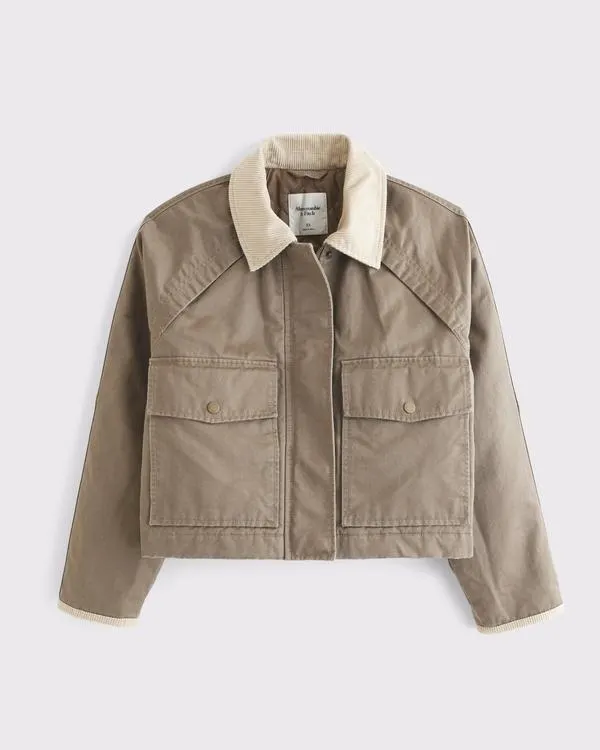 Short Waxed Chore Jacket