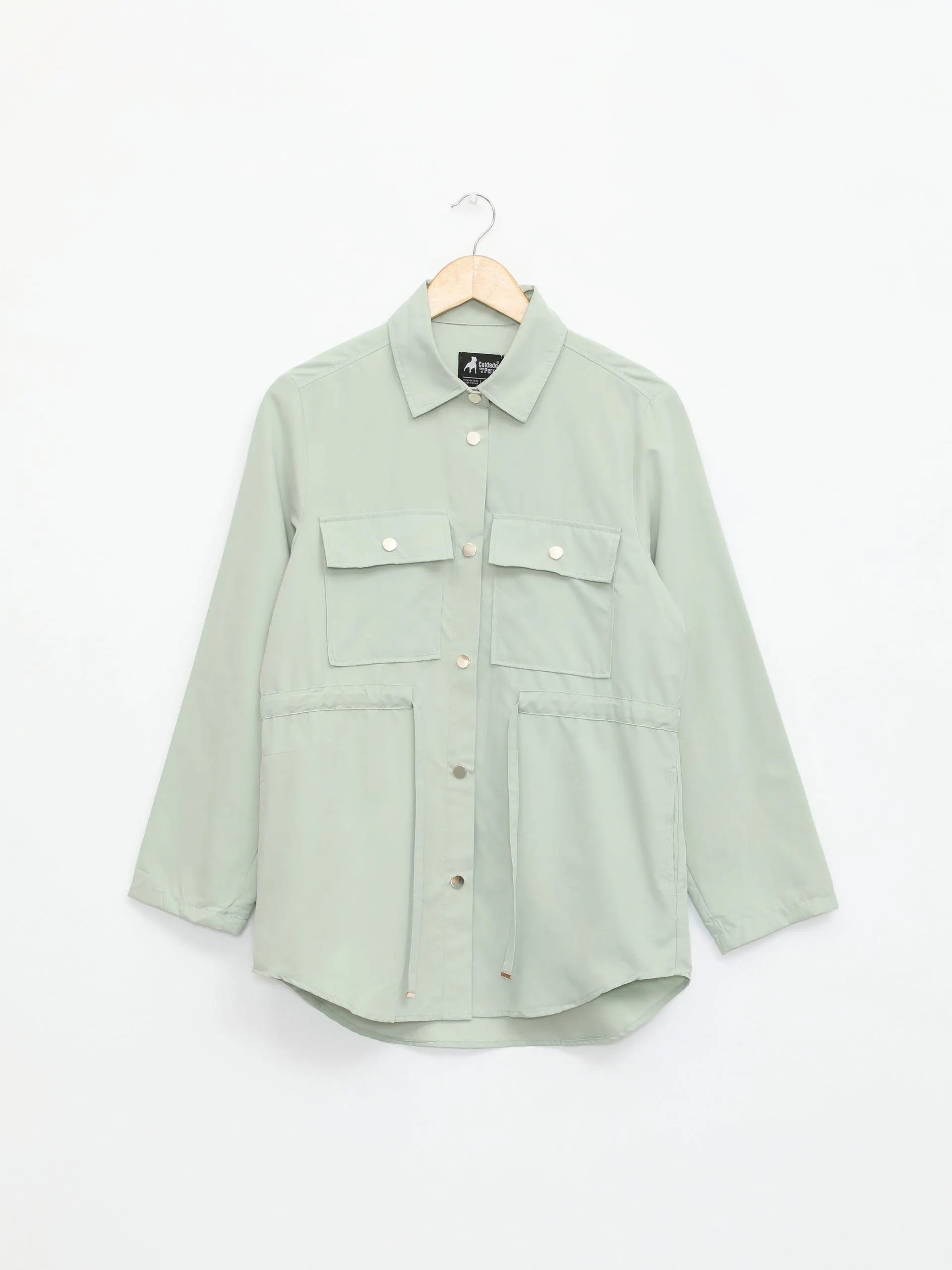 Chamarra Ligera Larga Olivo