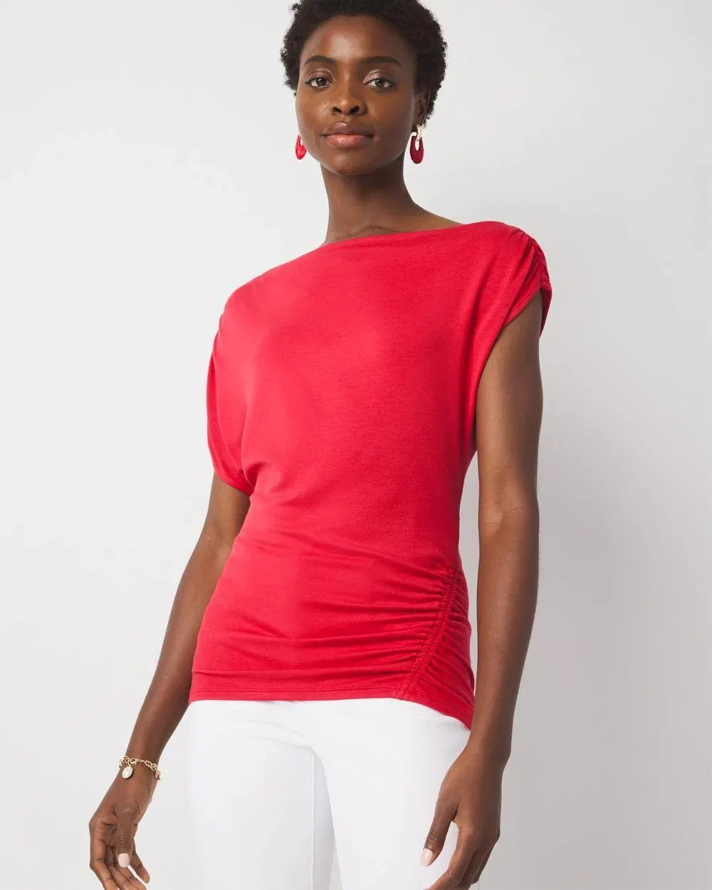 Asymmetric Ruched Top