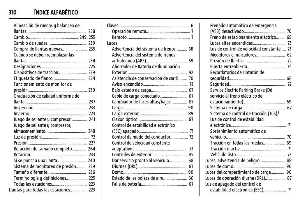 Catálogo de BrightDrop 400 Y BrightDrop 600 Manual del propietario 22 de enero al 31 de diciembre 2025 - Pagina 311