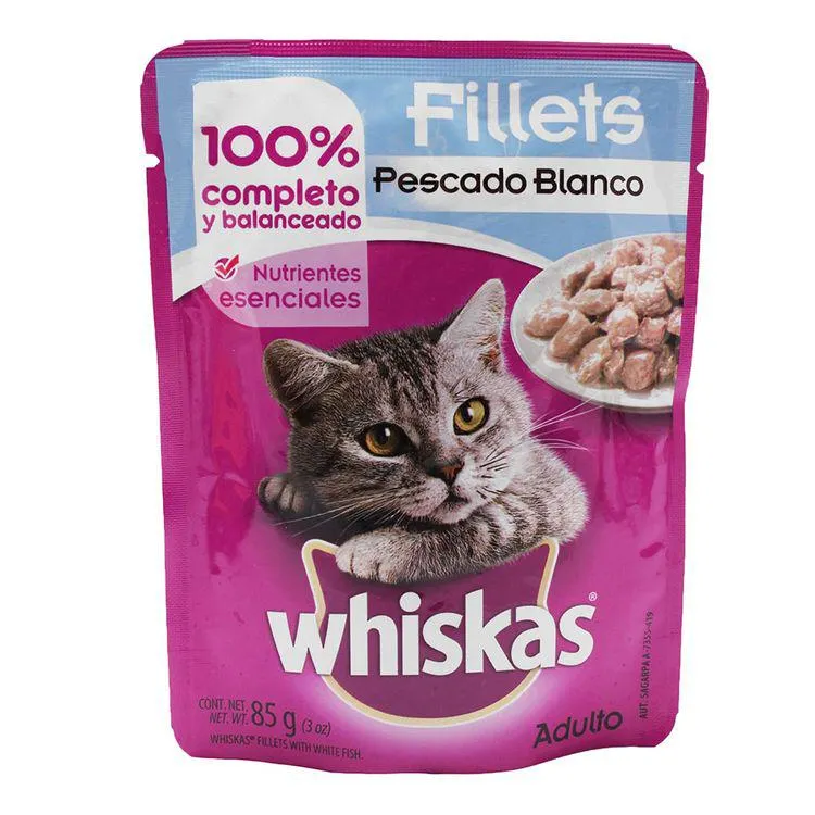 Alimento Whiskas Pouch Pescado Blanco 85grs - Whiskas - 1 pieza