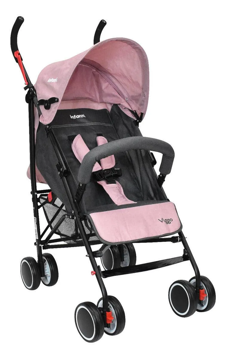 Carriola Para Bebé Infanti Viggo Ligera Con Barra Rosa