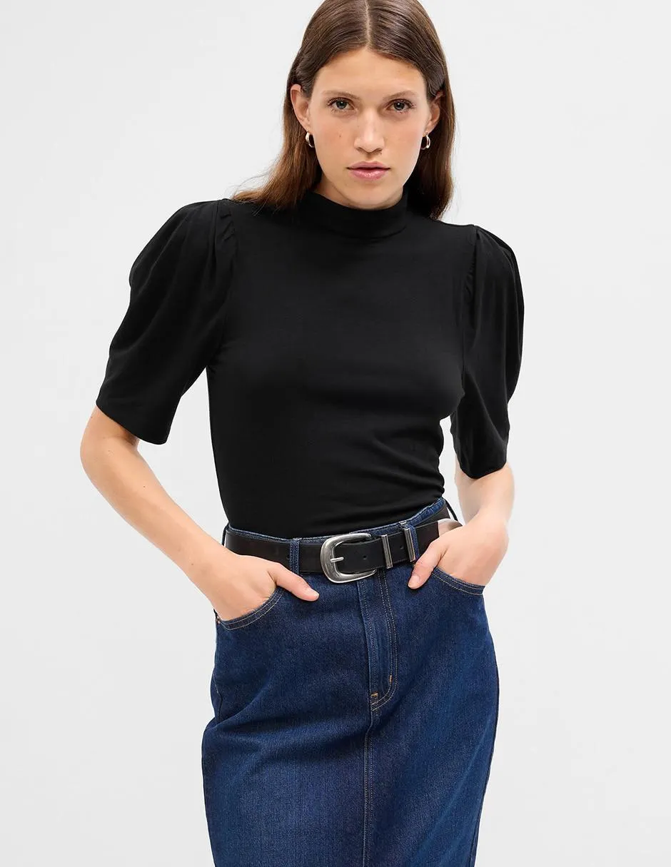 Blusa manga al codo para mujer