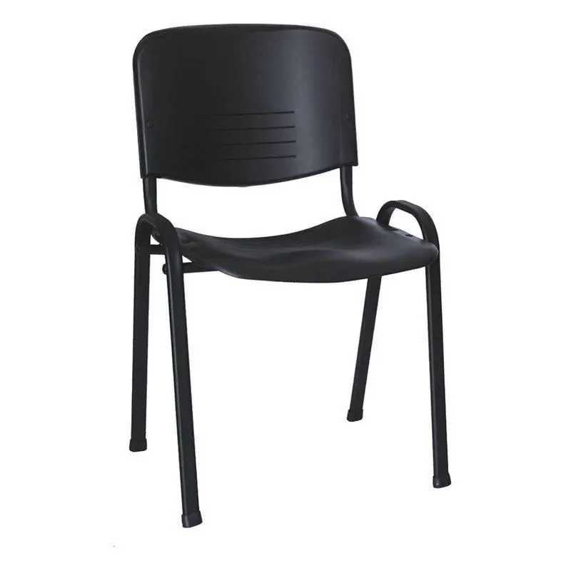 Silla para Visitas de Plástico Negra sin Descansabrazos Novaiso Offiho