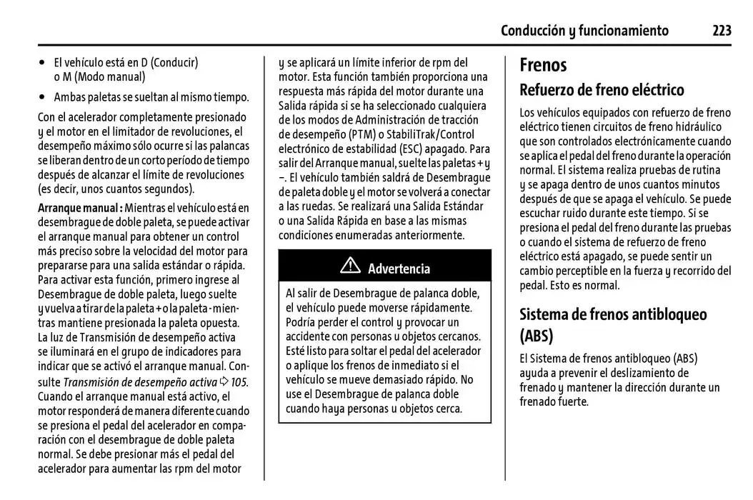 Catálogo de Chevrolet Corvette Stingray Manual del propietario 22 de enero al 31 de diciembre 2025 - Pagina 224