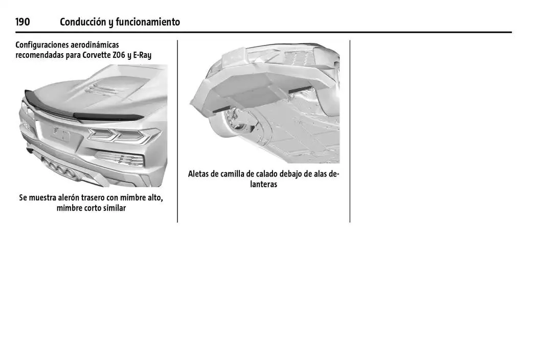 Catálogo de Chevrolet Corvette Stingray Manual del propietario 22 de enero al 31 de diciembre 2025 - Pagina 191