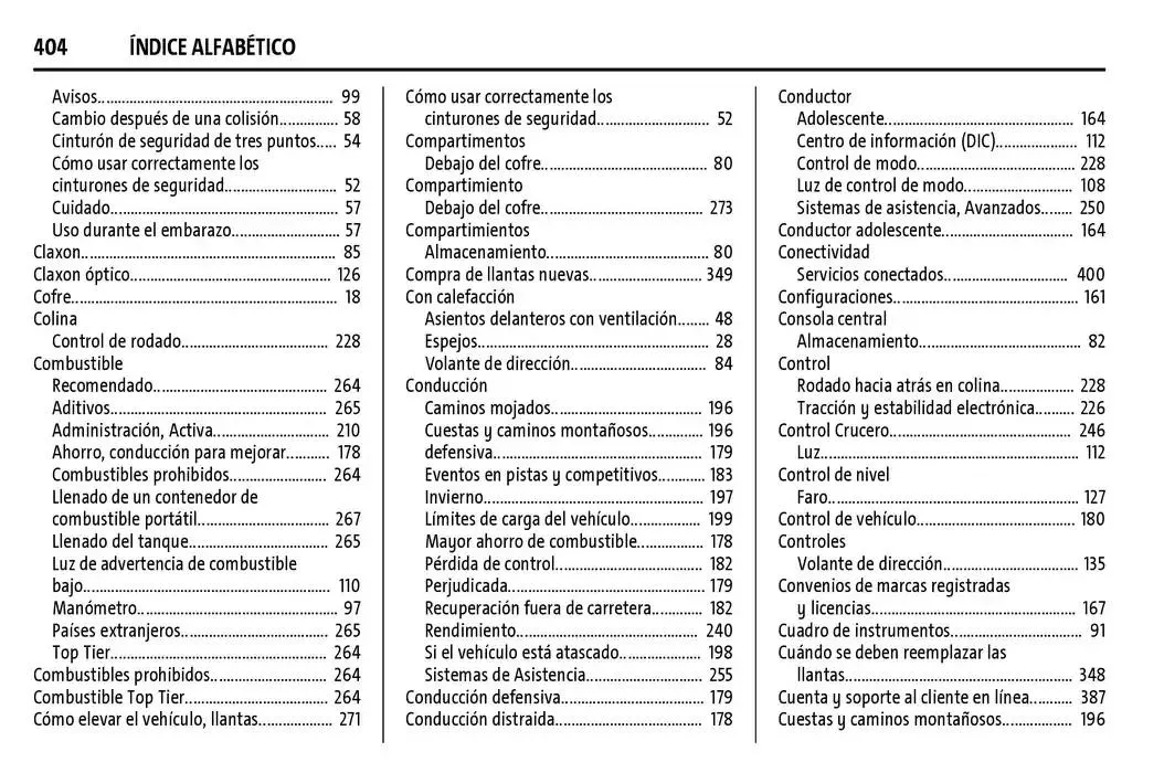 Catálogo de Chevrolet Corvette Stingray Manual del propietario 22 de enero al 31 de diciembre 2025 - Pagina 405
