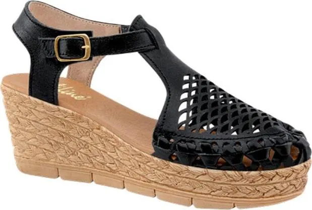 sandalia plataforma artesanal de piel