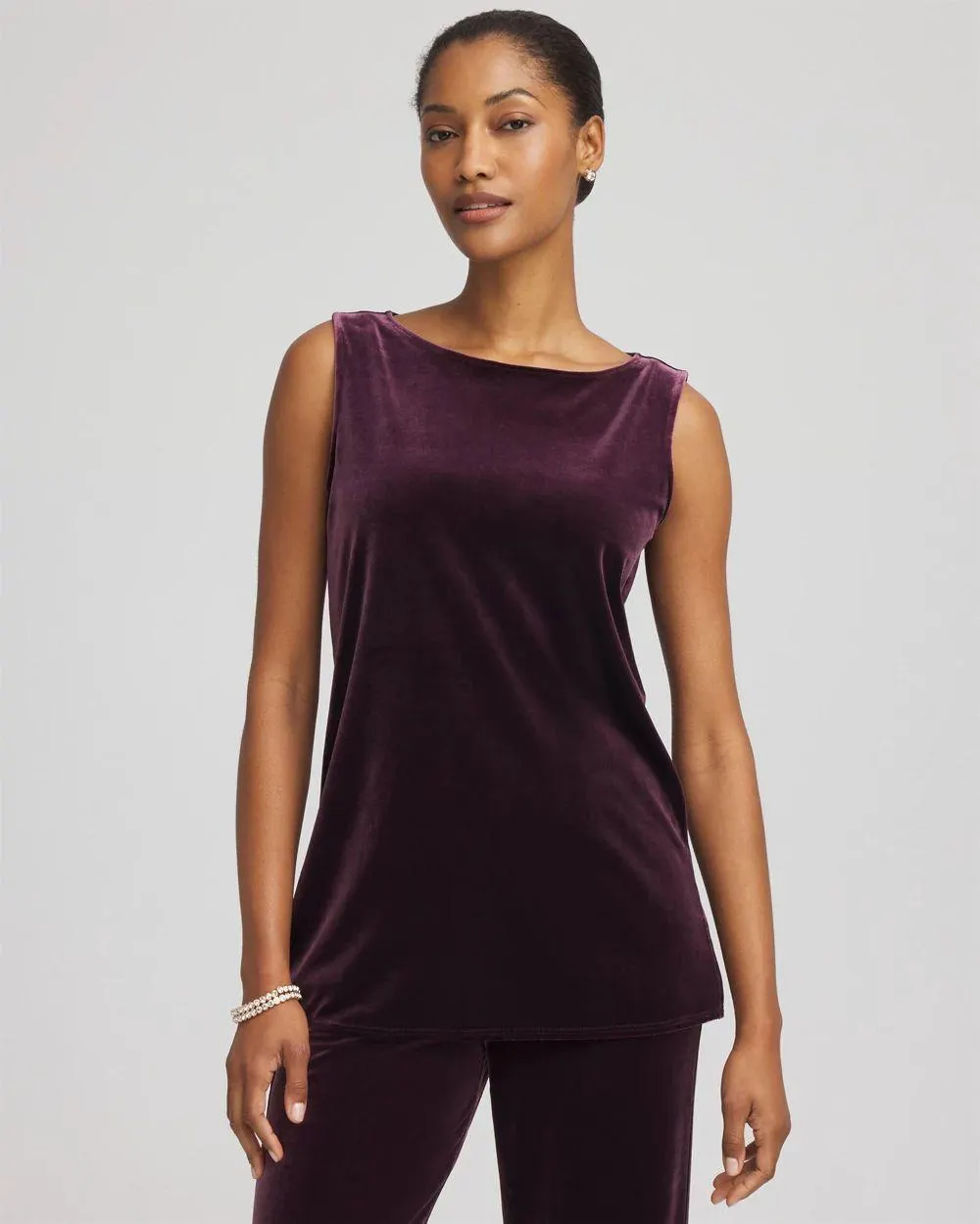 Travelers ™ Velvet Side-Slit Tank