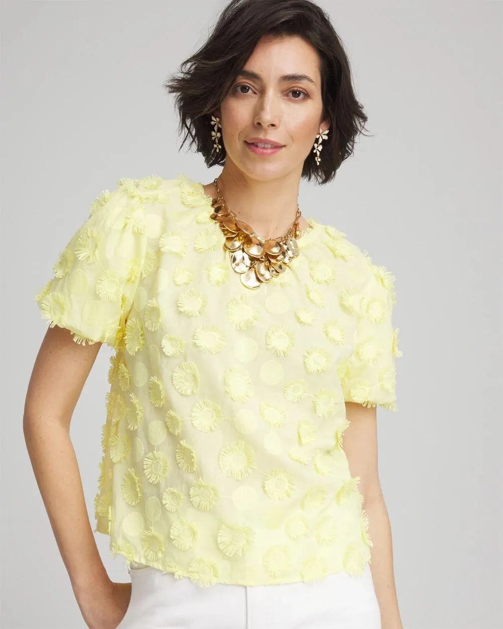 Floral Cutout 3D Top