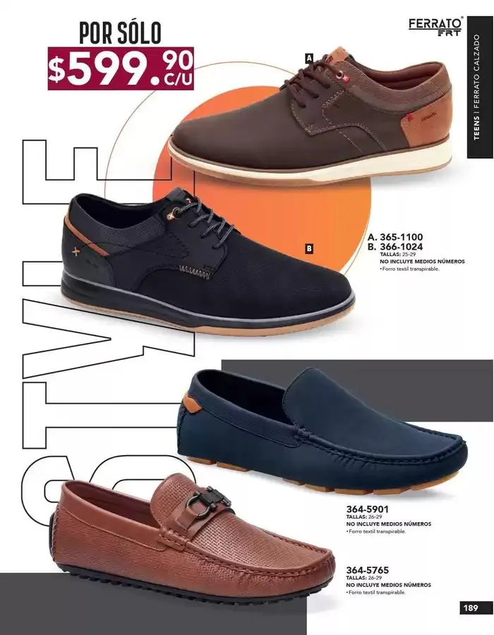 Catálogo de ANDREA | CALZADO CABALLERO 26 de enero al 24 de mayo 2025 - Pagina 189