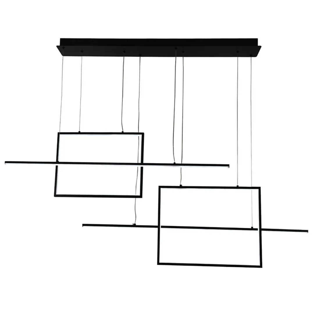 Lámpara colgante led a control remoto con dimer de intensidad y temperatura de color mas 3 cambios de luz Quodre
