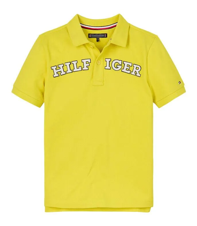 Playera tipo polo estampada de manga corta Niño