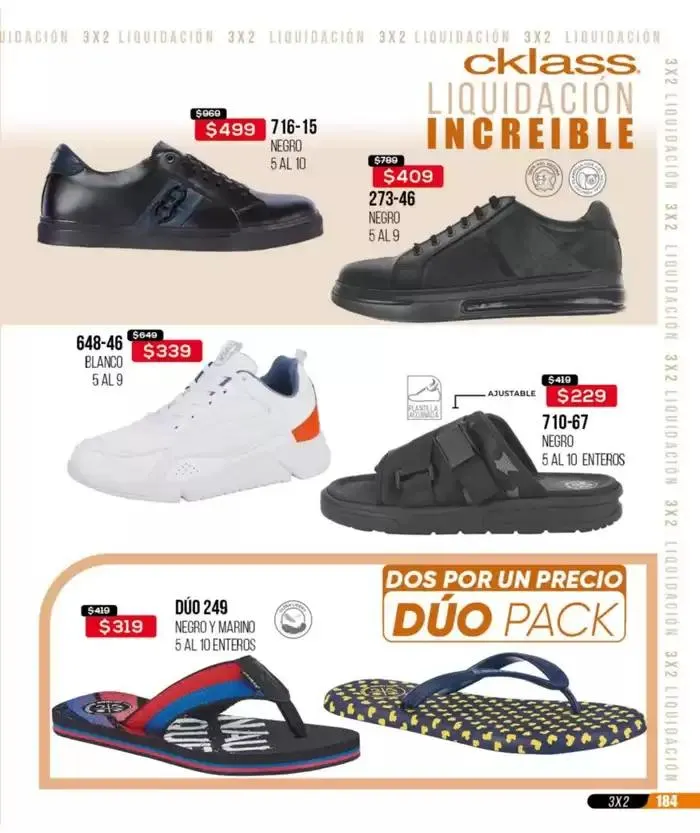 Catálogo de Catálogo Cklass Liquidación Calzado 2025 México 31 de marzo al 31 de agosto 2025 - Pagina 185