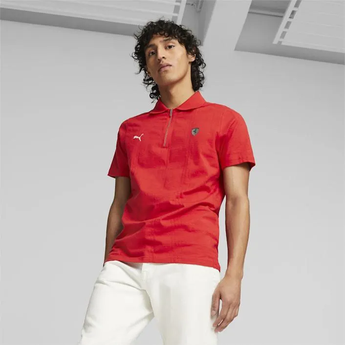 Camiseta tipo polo estilo Jacquard de Scuderia Ferrari