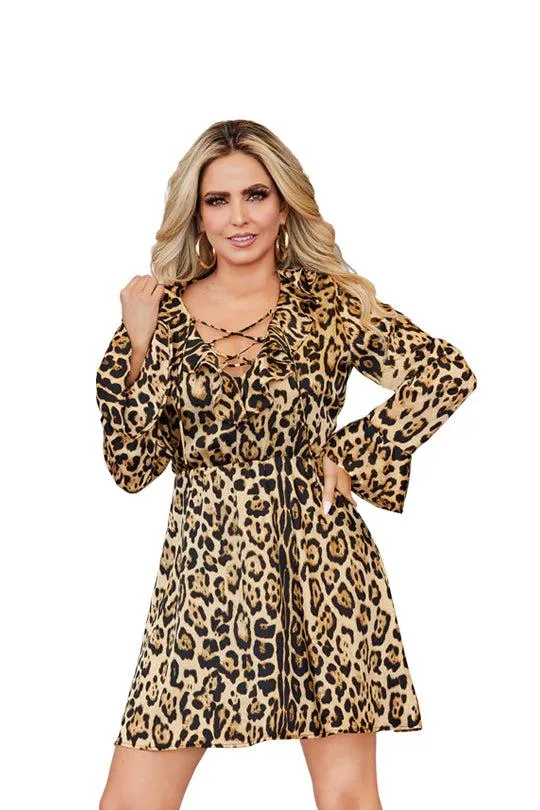 Vestido multicolor con estampado animal print 96532