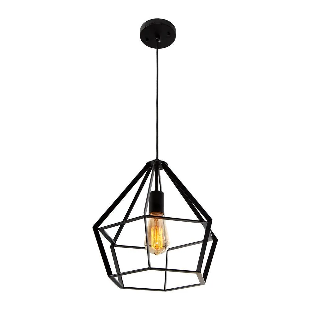 Lámpara Colgante, Negro, 1 Luz Brenta