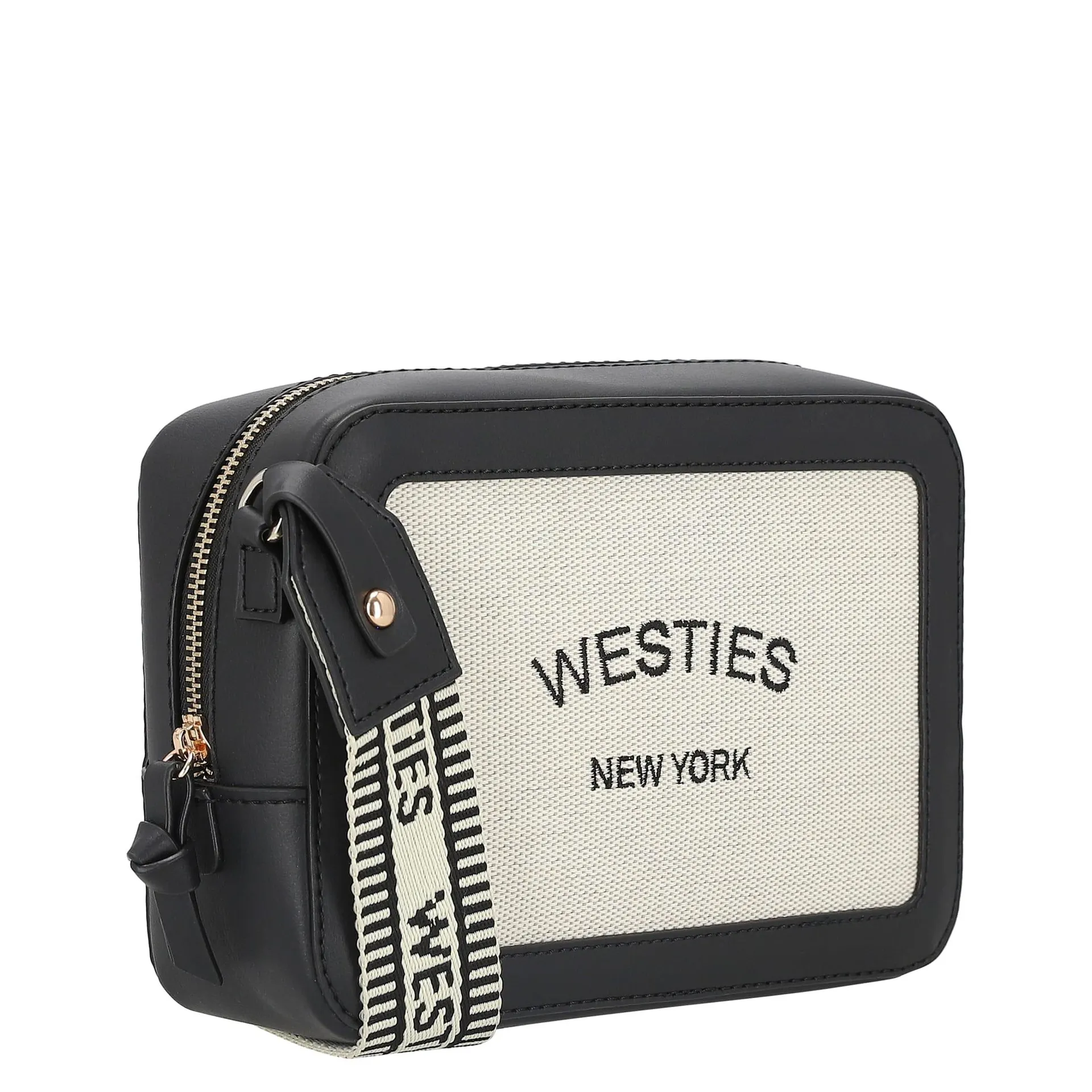 Bolsa Crossbody Dofine11 Ciclamen Sintetico Negro Multicolor Westies