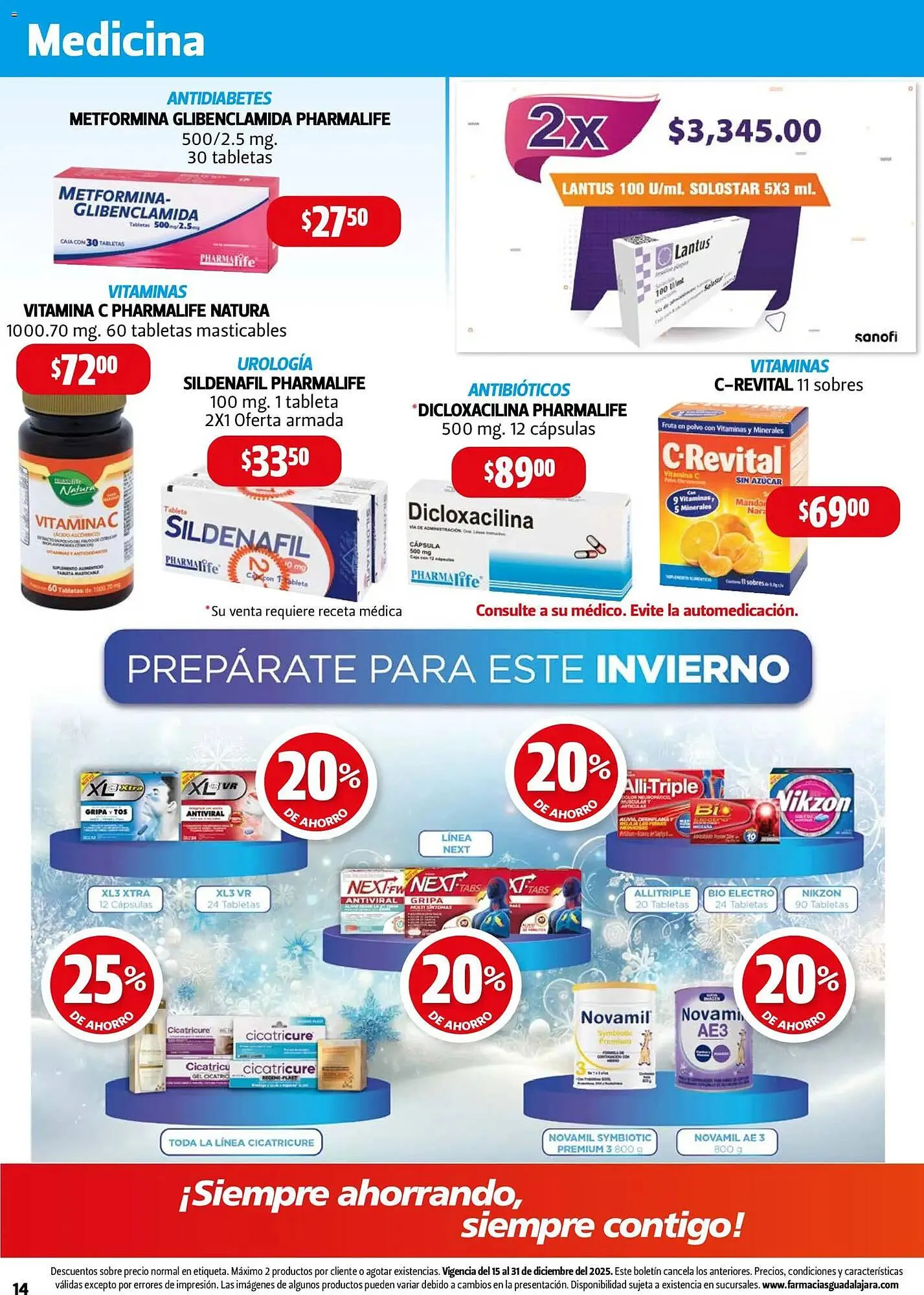 Catálogo de Folleto Farmacias Guadalajara 15 de diciembre al 31 de diciembre 2025 - Pagina 14
