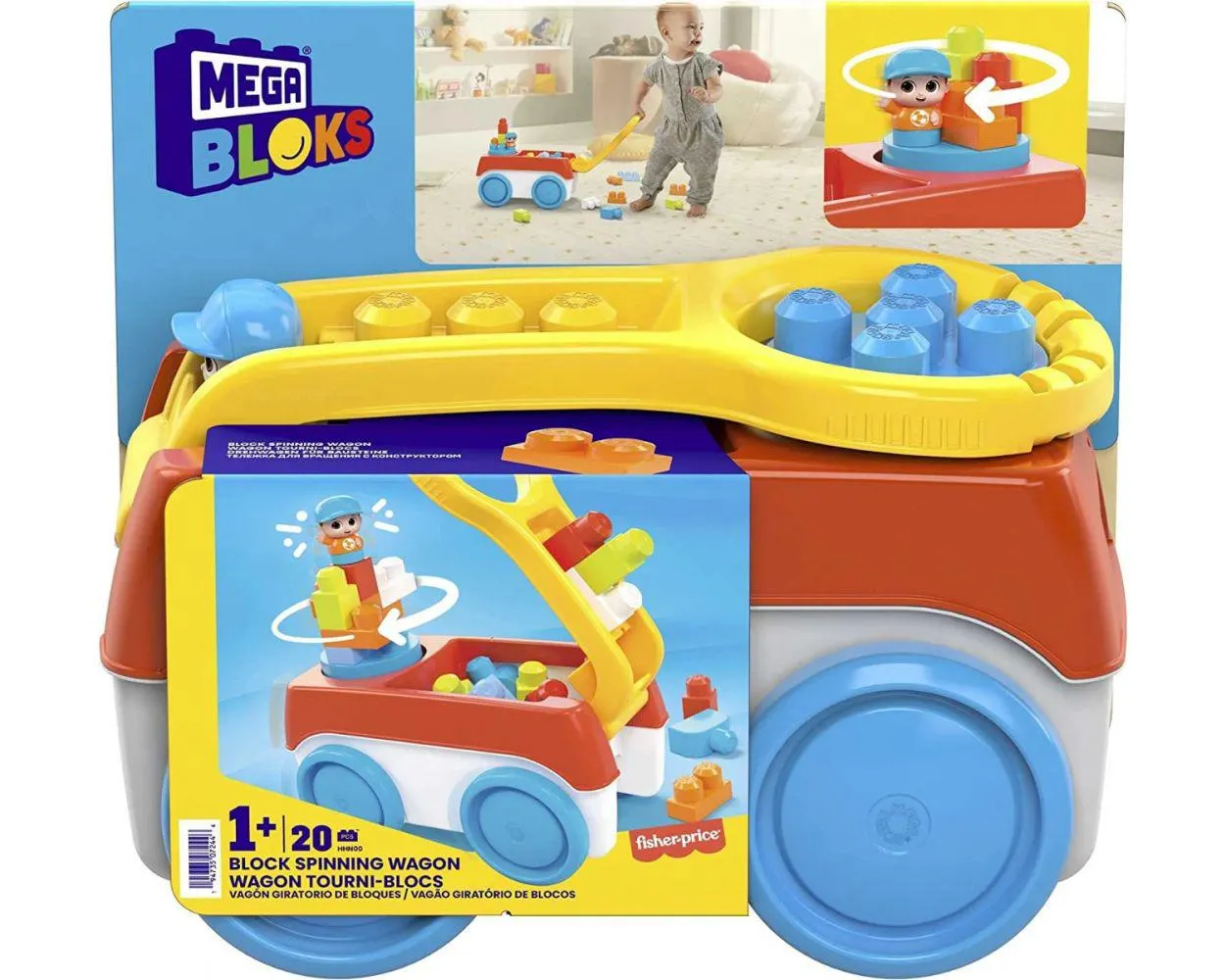 Mega Bloks Preschool Vagón Giratorio de Bloques