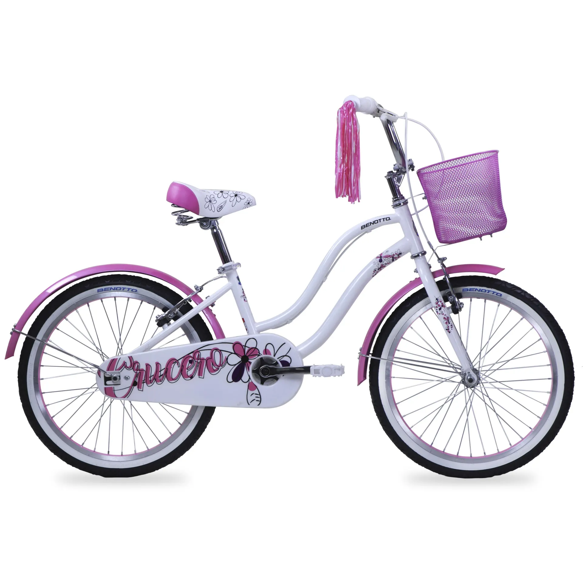 Bicicleta BENOTTO City CRUCERO R20 1V. Niña Frenos ”V” Acero Blanco Talla:UN