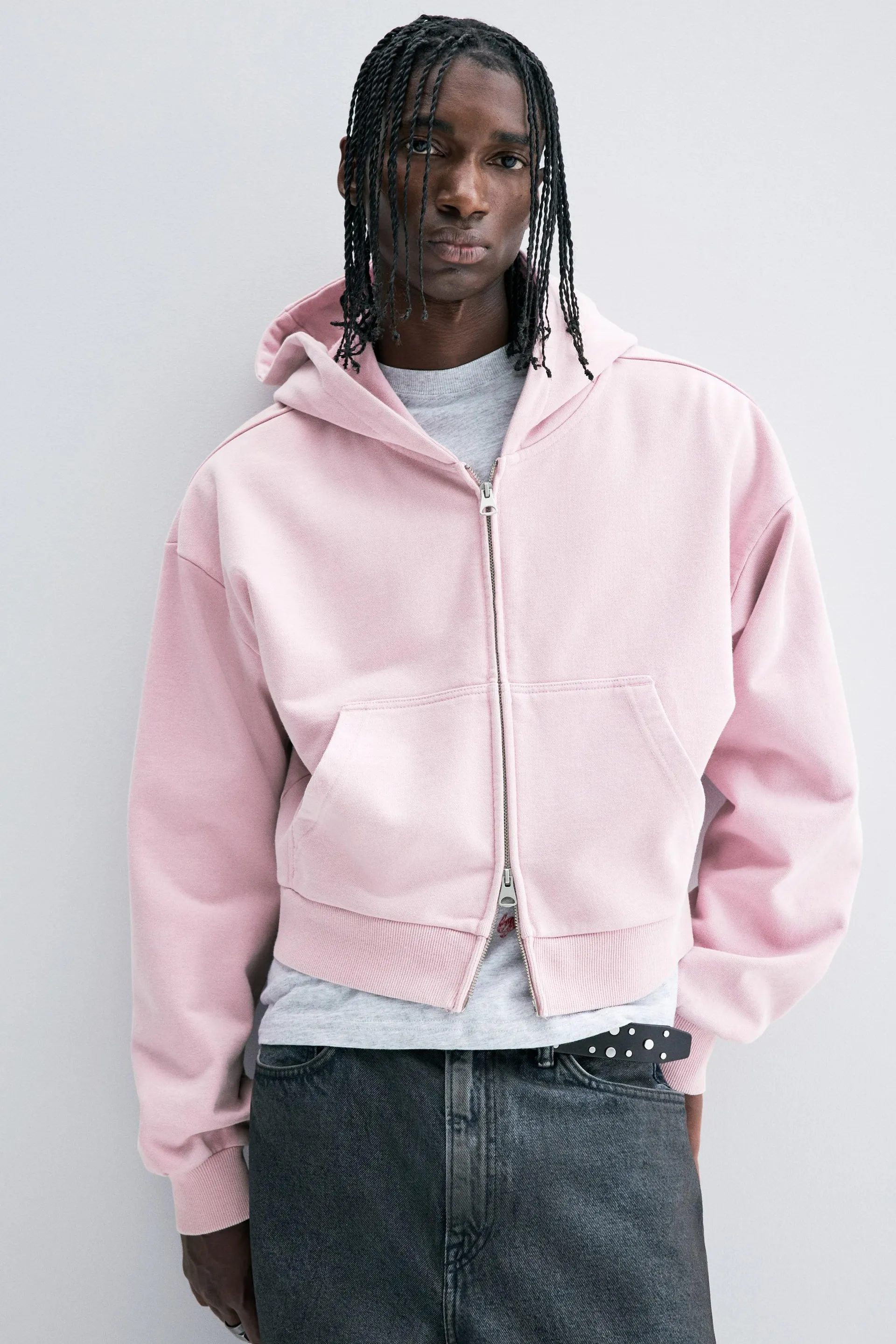 Sudadera Oversized Fit con gorro y zíper