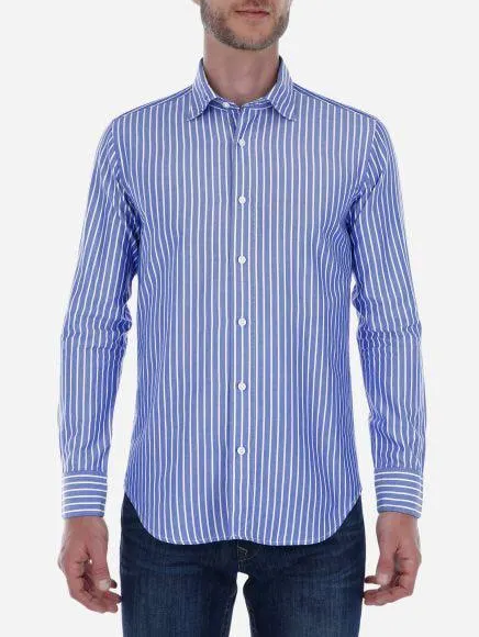 Camisa de Rayas Tencel/Algodón