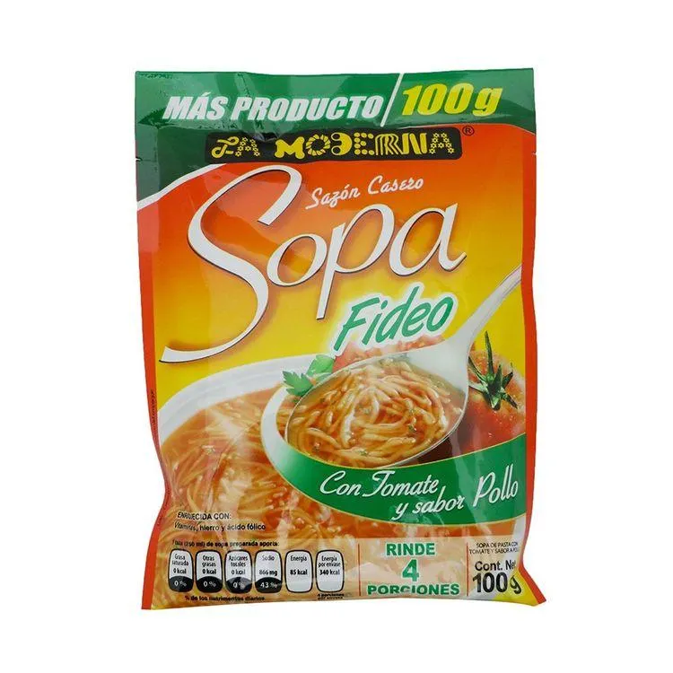 Sopa En Sobre La Moderna Fideos C/T 100G - La Moderna - 1 pieza