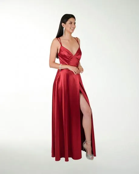 VESTIDO CL LISO ESCOTE EN V